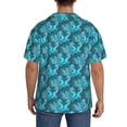 thumbnail image 3 of Balery Seahorse Camisa Casual de Manga Corta con Botones para Hombre, Texturizada, Estilo Cubano, para Playa, Verano-Large, 3 of 5