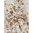 thumbnail image 6 of BemeyourBBs Western Baby Girls Summer Clothes Newborn Baby Girl Cowgirl Outfit Bubble Romper Summer Fly Sleeve Bull Print Bodysuit Bow Headband, 6 of 9