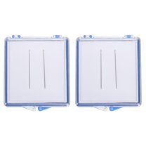 REGALWOVEN Magnetic Needle Storage Case for Embroidery Knitting Stitching Blue