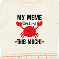 thumbnail image 4 of Inktastic Meme Loves Me Grandson Girls Toddler Dress, 4 of 5