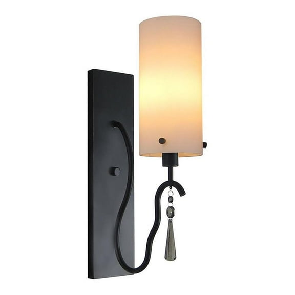 Woodbridge Lighting Haley 1 Light Wall Sconce in Satin Nickel/Opal Cylinder