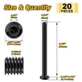 thumbnail image 2 of Tornillos y pernos MYWISH M8 x 80 mm, 20 unidades, tapa hexagonal de cabeza plana, 2 of 5