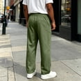 thumbnail image 5 of Baggy Sweatpants Men Casual Straight Leg Big and Tall Plus Size Pants Gym Workout Pants With Drawstring Fashion Clothing Green L, 5 of 6