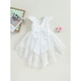 thumbnail image 4 of Bagilaanoe Little Girls Formal Dress Flying Sleeve A-line Princess Dresses 1T 2T 3T 4T 5T 6T 7T Kids Evening Tulle Dress for Wedding Birthday Party Gown, 4 of 9