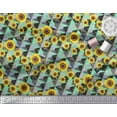 thumbnail image 2 of Soimoi Poly Georgette Fabric Check,Dot & Sunflower Flower Printed Craft Fabric by The Yard 52 Inch Wide, 2 of 3