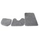 thumbnail image 3 of Juego de 3 alfombras de baño absorbentes, alfombrilla para tapa de inodoro, lavables, no absorbentes. gris claro, 3 of 9