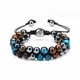 thumbnail image 5 of Pulsera de energía de yoga con piedra volcánica negra para hombre con piedra colorida, 5 of 5