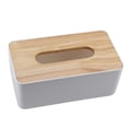 thumbnail image 4 of Caja De Pañuelos De PP Con Cubierta De Pino Extraíble, Organizador De Almacenamiento Para El Hogar, El Coche Y La Oficina, 4 of 7