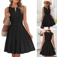thumbnail image 2 of Summer Dress 2026 A-Line Flows Dresses Sleeveless Casual Sundresses with Pockets, 2 of 15
