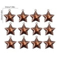 thumbnail image 3 of PuSpu 12Pcs 3.6x3.4cm Bronze Wrought Iron Metal Pentagram Christmas Tree Pendant DIY Hanging Ornament Set, Durable Star Decoration for Holiday Garland Wreath, 3 of 6