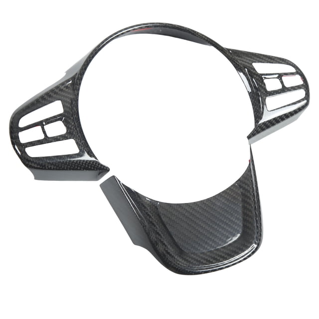 Steering Wheel Cover Trim, Lightweight Temperature Resistant Steering Wheel Decoration For Auto Black