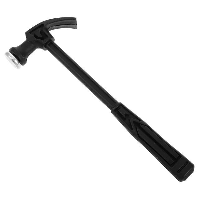 EeaseMX Minimartillo de garra con mango de plástico, martillos domésticos, garra para carpintería, perforador de clavos, martillo de garra de metal, herramienta de emergencia (negro)