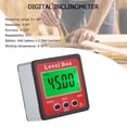 thumbnail image 3 of Mini Magnetic Digital Level Angle Finder Inclinometer for Woodworking Car Repairing Angle Tilt Switch with Backlight, 3 of 7