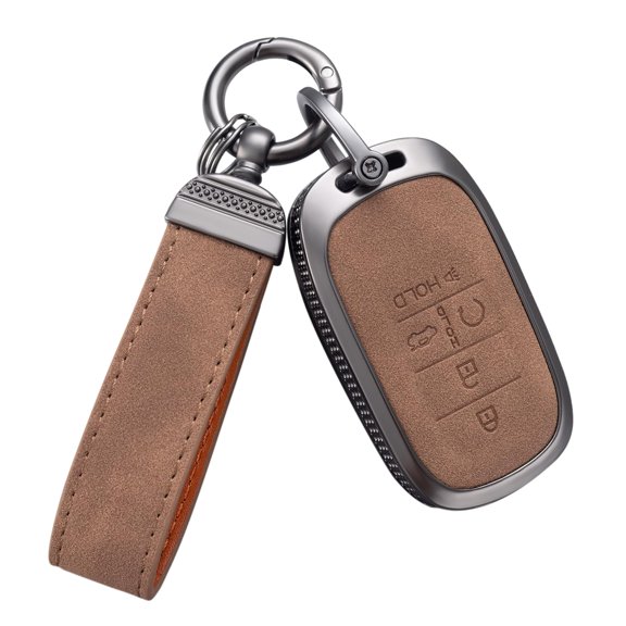 Compatible with Honda Key Fob Cover with Keychain Leather Key Case Protector for 2022 Honda Accord Civic CRV Pilot Odyssey 11th Gen Smart Key Case Holder