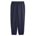 thumbnail image 7 of Domuza Pants for Men Cotton Linen Yoga Golf Beach Jogger Sweat Lounge Harem Pants Trousers Navy XL, 7 of 7