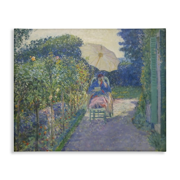 Stupell Industries Classical Woman in Garden Landscape & Nature Painting Wrapped Canvas Art Print Wall Art, 20 x 16