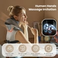 thumbnail image 3 of Rechargeable Neck Massager with Heat, Comfier 4D Cordless Kneading Shoulder Back Massager for Pain Relief, Black, 3 of 8