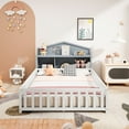 thumbnail image 6 of Headboard Storage Cabinet for Full-Size Montessori Floor Bed, Grey, 6 of 8