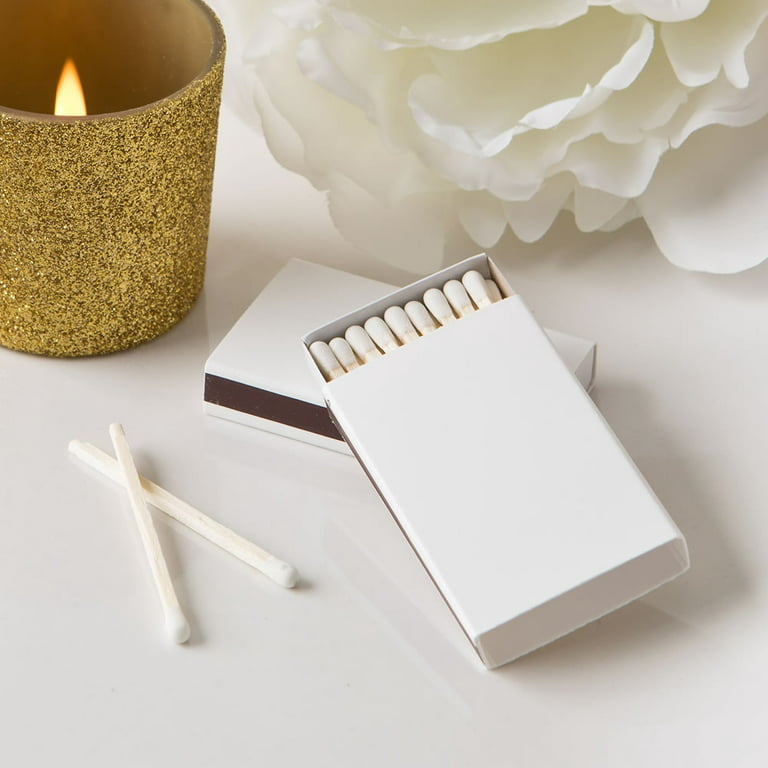 200 White Matchboxes with 20 Matches in Each Box by Fashioncraft