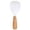 White, variant on Silicone Rice Paddle Spoon with Wood Handle, Rice and Potato Servers, Standing Silicone Rice Spoon Paddle, Nonstick Standing Rice Cooker Spatula Kitchen Tool, 1 Pcs, 8.27x3.14"