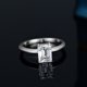 thumbnail image 4 of Anillo de moissanita de plata S925 para mujer con anillo rectangular verde Zuma de forma especial de 4 quilates, 4 of 5