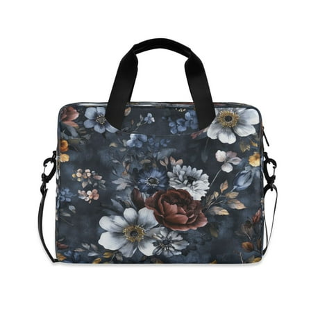 16" Laptop Tote Bag Laptop Sleeve Case Computer Briefcase for Work & Travel Blue Peonies