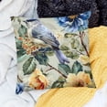 thumbnail image 2 of SHANXI Colorful Spring Flowers Throw Pillowcase Covers with Leaf and Velvet Soft Couch Living Room Bedroom 12x12in, 2 of 5