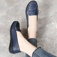 thumbnail image 7 of Miluxas Women's Casual Closed Toe Slip On Loafers Breathable Comfortable Walking Shoes Softsole Arch Support Mules for Daily Wear Dark Blue 9.5(43), 7 of 7