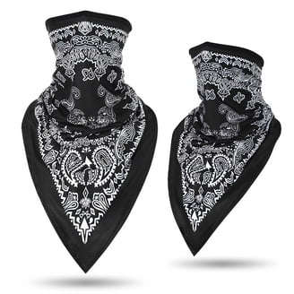 Lot de 2 guêtres de cou avec protection UV UPF 50+ pour homme et femme, masque d'été pour la pêche, le cyclisme, la voile, Camouflage noir 2 pièces