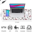 thumbnail image 5 of Long Mouse Pads for Desk,White Cow Bow Pattern Desk Mats on Top Of Desks, Desk Mouse Pad Extra Large with 3mm Non-Slip Base and Stitched Edge for Gaming,Office,Work,Home 31.5"x11.8", 5 of 6