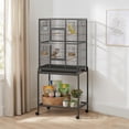 thumbnail image 2 of PawHut 56"H Bird Cage, Rolling Parrot Cage w/ Detachable Rolling Stand, 2 of 10