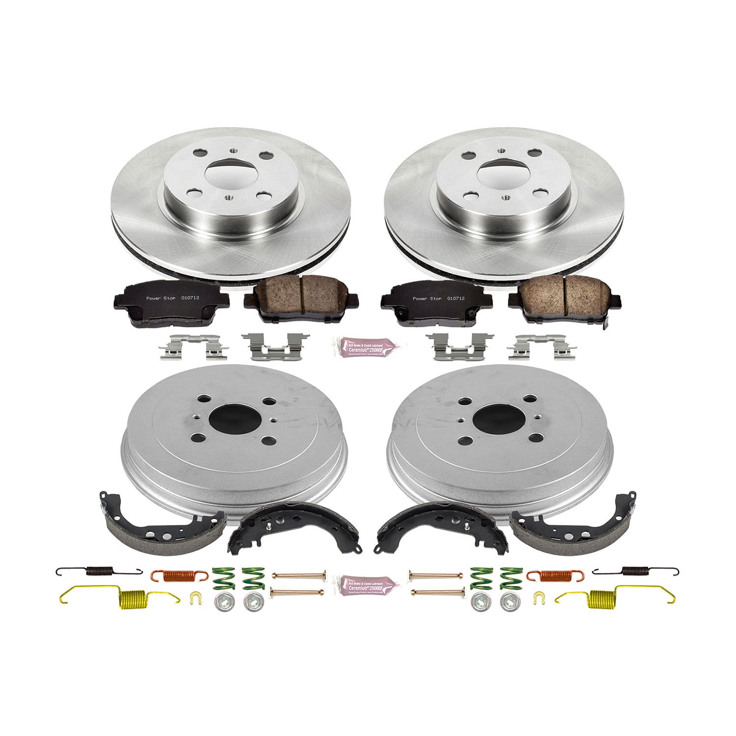 Power Stop Front and Rear Stock Replacement Drum and Shoe Kit KOE15201DK