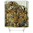 thumbnail image 4 of 4 PCS Cheetah Shower Curtain Sets with Non-Slip Rugs and Toilet Lid Cover Black and White Nature Animal Wild Life Bath Decor Shower Curtains 72"x 72" with 12 Hooks Durable Waterproof for Bathroom, 4 of 4