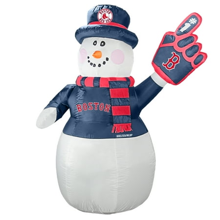 Boston Red Sox 7' Inflatable Snowman - No Size