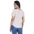 thumbnail image 5 of Inkmeso Solid Roll-Up Sleeve Tops For Women Round Hem Tshirt Summer Everyday Tee, 5 of 7