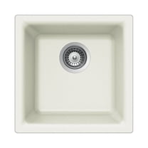 Houzer Quartztone 16 in Cloud Granite Composite Dual Mount Topmount or Undermount Single Bowl Bar Sink - E-100 CLOUD