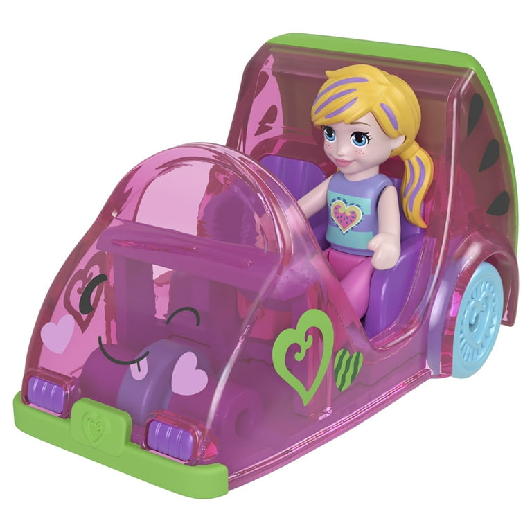 Polly Pocket Micro Vehicle and Doll Set Pack Includes Polly in