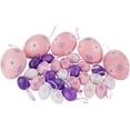 thumbnail image 4 of Northlight 29ct Painted Floral Spring Easter Egg Ornaments 3.25" - Pink/Purple, 4 of 8
