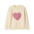 thumbnail image 1 of Beautyzll Chandail 100 % Coton pour Filles 4-10 Ans, Chandail Tricoté à Col Rond pour Noël, 1 of 9
