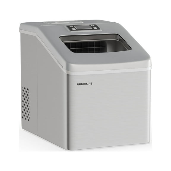 Frigidaire 40 lbs. Daily Capacity Countertop Clear Square Ice Maker, Stainless Steel