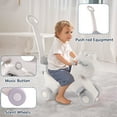 thumbnail image 6 of Wdmiya 4 in 1 Rocking Horse for Toddlers 1-3 Years Old, Children's Toy Balance bike with Push Handle, Indoor Outdoor Toddler Ride-on bike, Baby birthday gifts, White, 6 of 10