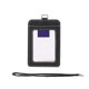thumbnail image 2 of ID Badge Card Holder Pu Leather Vertical Clip Neck Strap Lanyard Necklace Case, 2 of 3