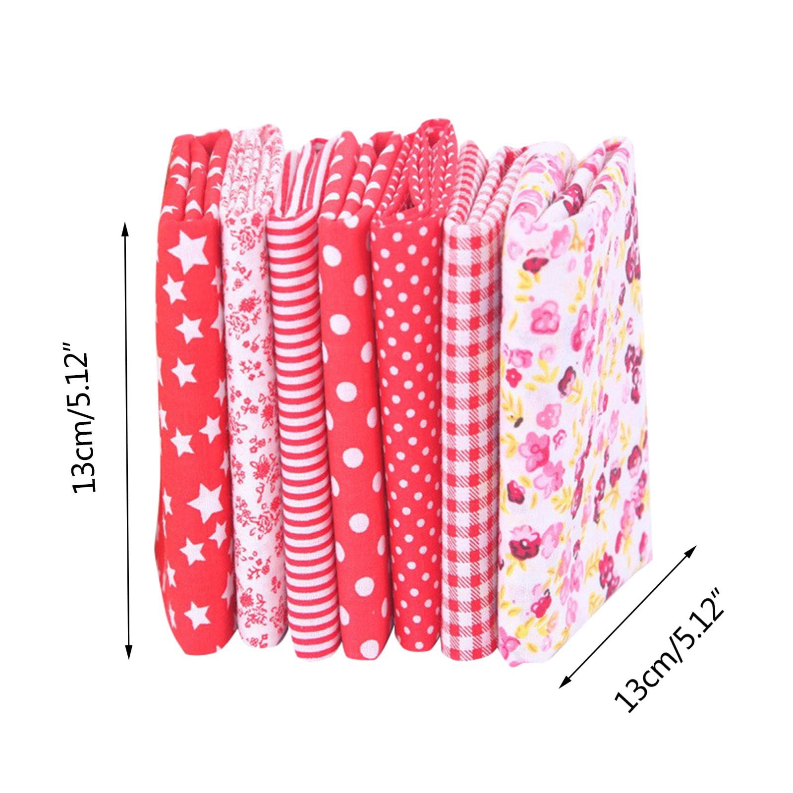 Cotton Quilting Fabric Bundle – Dusknt 7-Pack 25cm x 25cm Pure Cotton Small Floral Print Squares for Sewing, Patchwork & DIY Crafts, Colorful & Soft for Spring Projects (Style A)