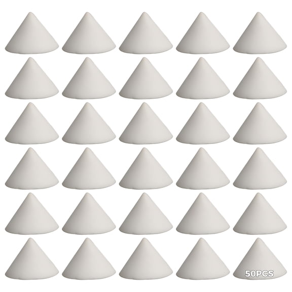 50 Pcs Kiln Stilts for Pottery, Alumina Tall Pottery Kiln Moveable Nails, White Cone Design, Strong Support for Glazed Ceramics, Easy Storage, Ideal for Various Kiln Projects