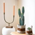 thumbnail image 2 of Creative Co-Op Asymmetrical Wood and Metal Candle Holder, 2 of 4