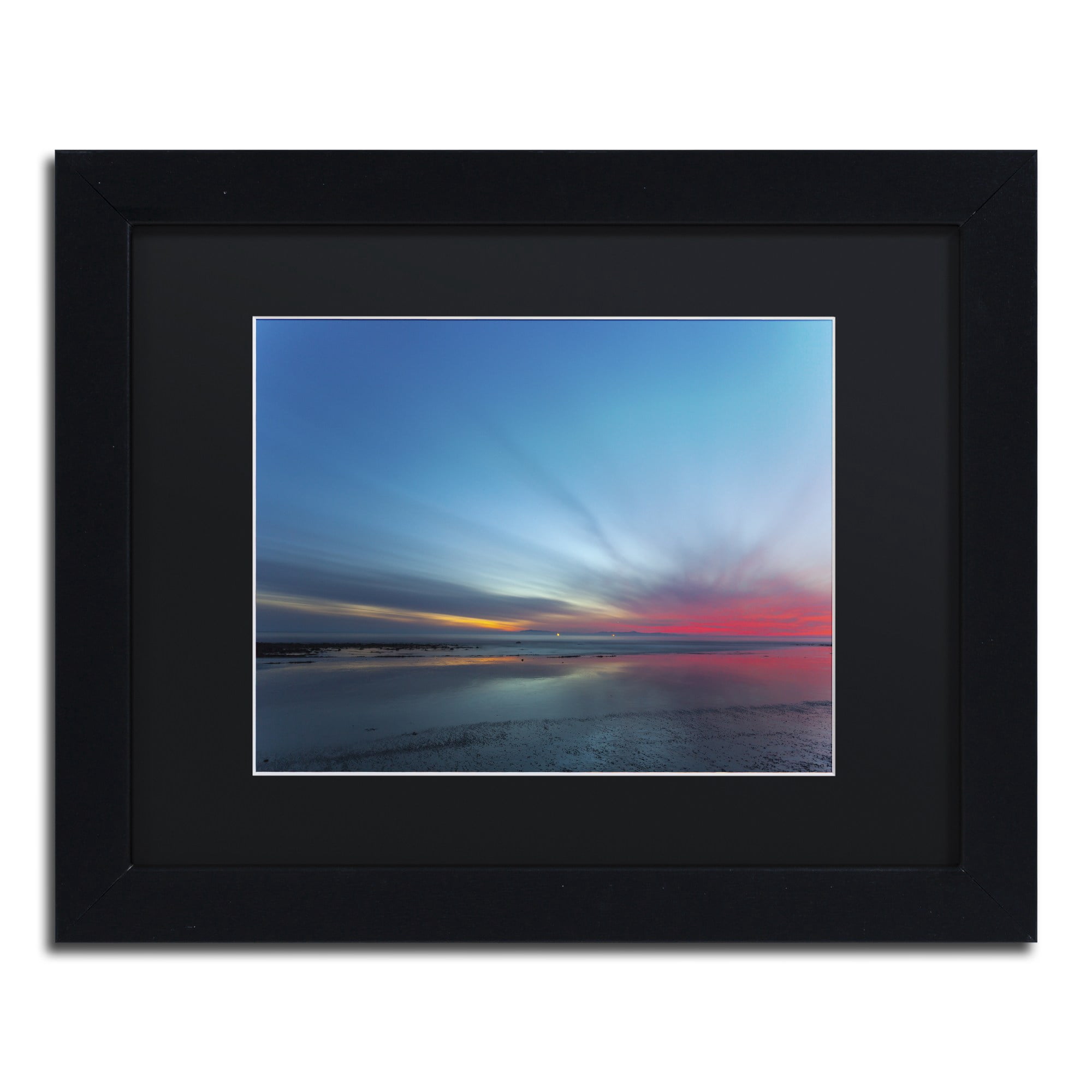 Chris Moyer 'Blue Hour' Black Matted Framed Art
