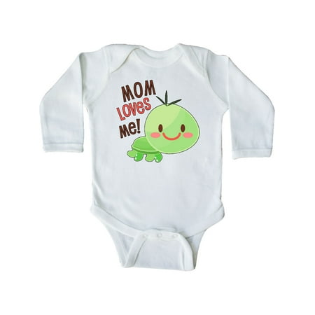 

Inktastic Mom Loves Me- cute turtle Gift Baby Boy or Baby Girl Long Sleeve Bodysuit