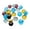 Mixed color flat bea, variant on 2.2pound Small Colorful Glass Beads 0.8inch Flat Bottom Marble Stones for Home Decoration and Crafting Vase Fillers