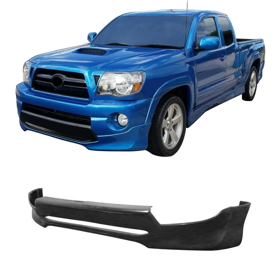 Ikon Motorsports 2PCS Front Lower Bumper Lip Spoiler Underbody Air Dam Chin Splitter Protector For 2005-2011 Toyota Tacoma IKON Style Unpainted PU