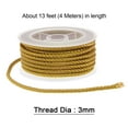 thumbnail image 2 of Nylon Thread Twine Beading Cord 3mm Extra-Strong Braided Nylon Crafting String 4M/13 Feet, Goldenrod, 2 of 7